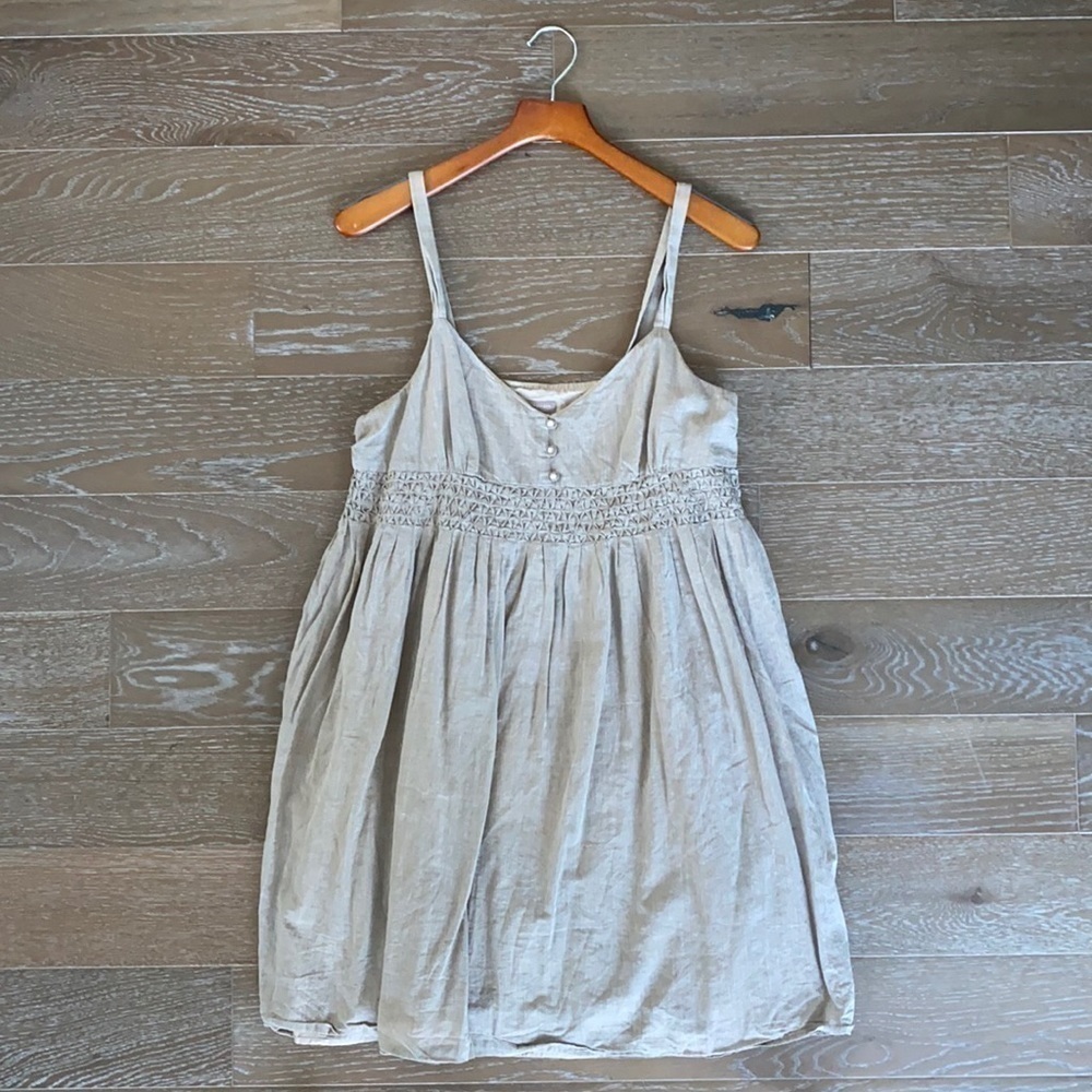 Halogen 100% Cotton Pleated Dress | L